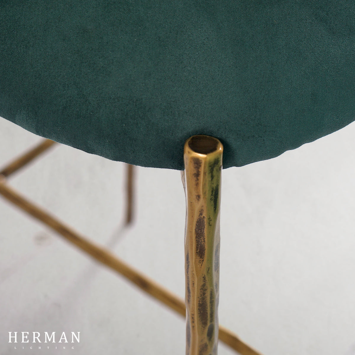 Thaddeus Green Fabric Bar Stool