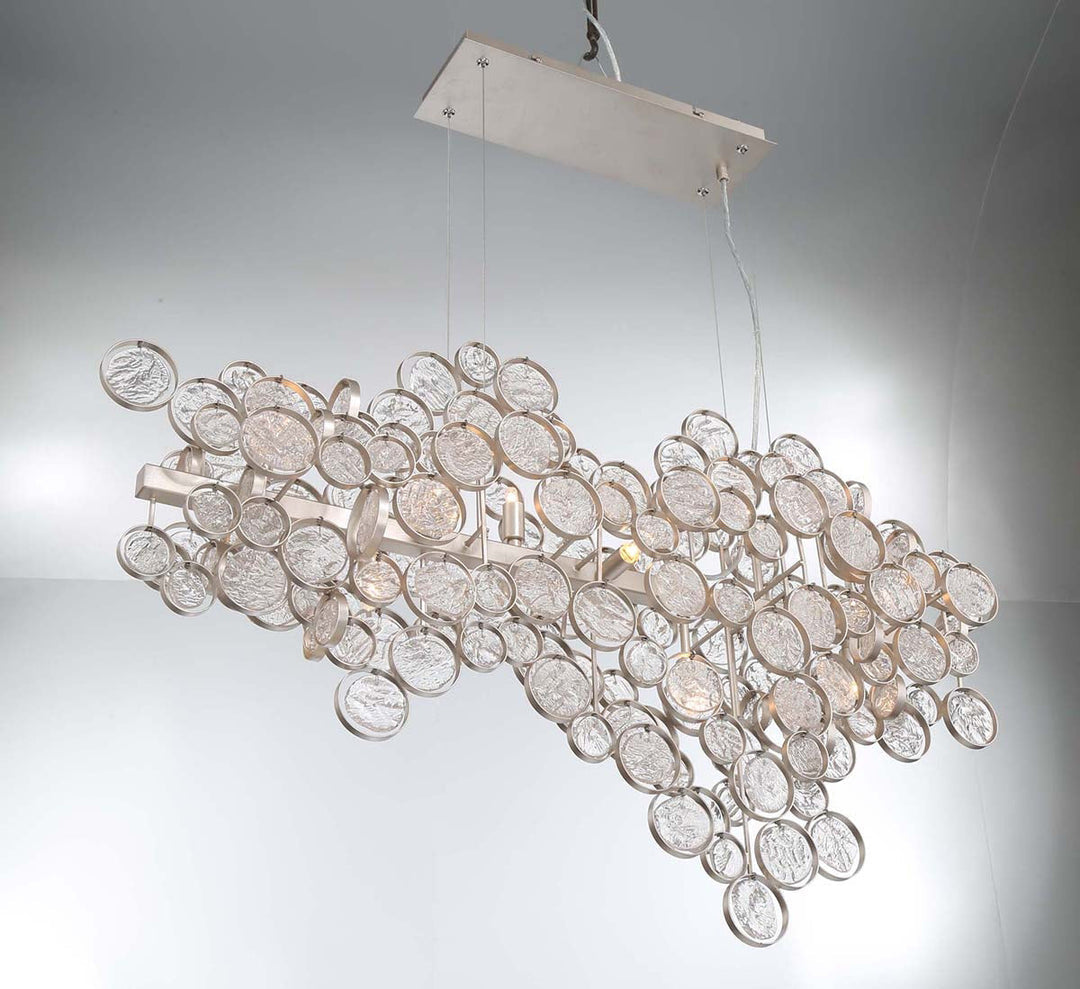 Trento Clustered Glass Linear Chandelier 40"