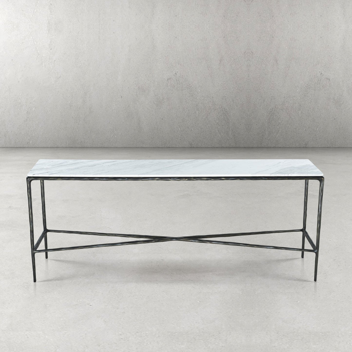 Thaddeus Rectangle Marble Console Table 60" 72"