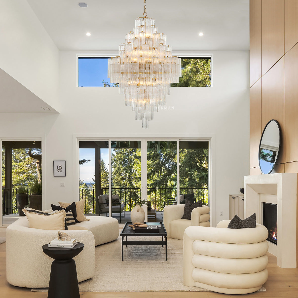 Addis Diamond Chandelier 49''H