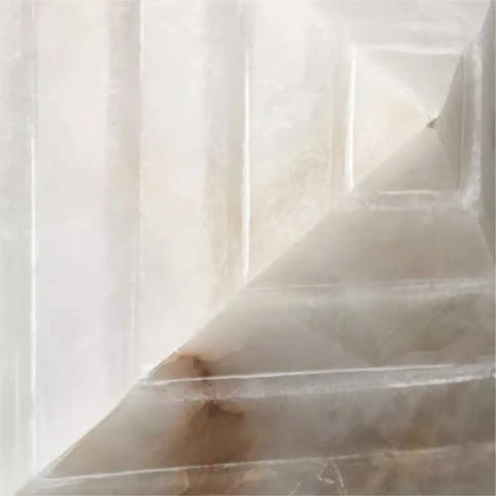 Trapezoidal Alabaster Wall Sconce