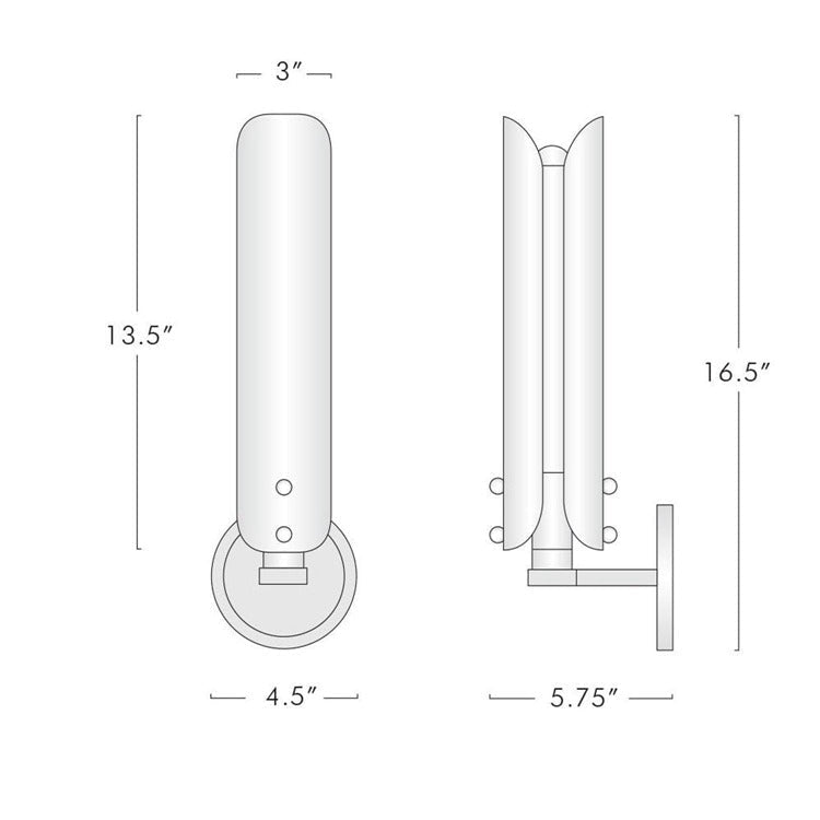 Ale White Shade Wall Sconce 16"H