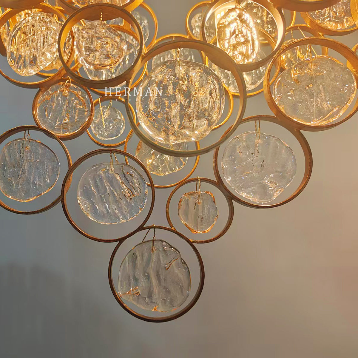 Trento Clustered Glass Linear Chandelier 40"
