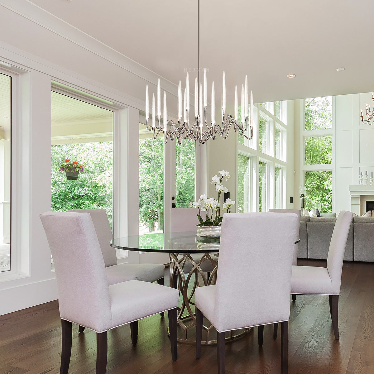 Pezzo Crystal Round Chandelier D33'' 47''  55''