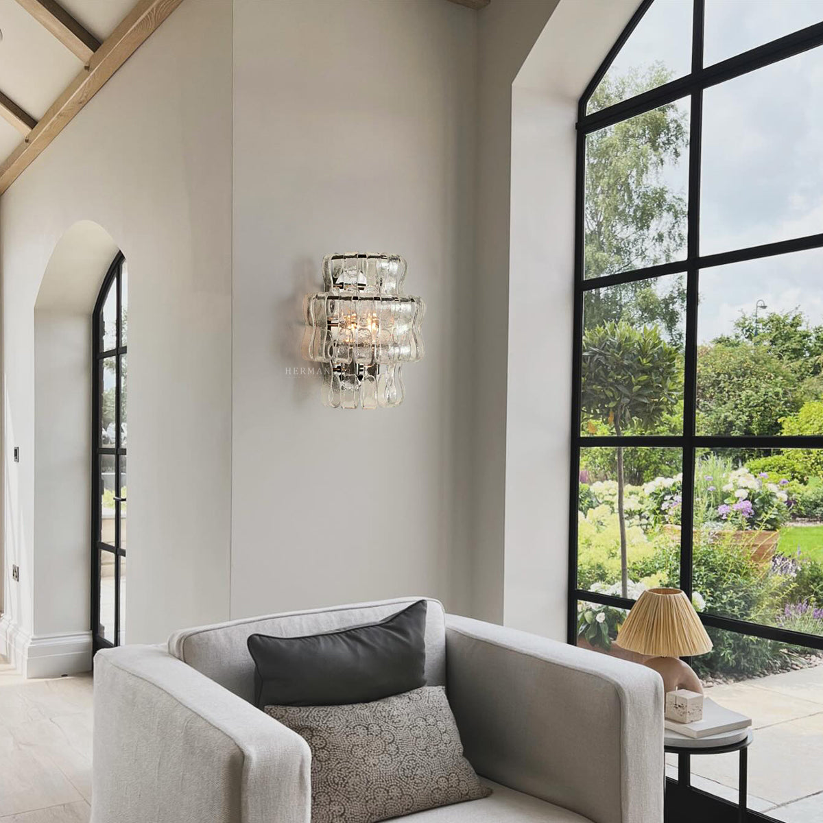 Amor Glass Wall Sconce 12"