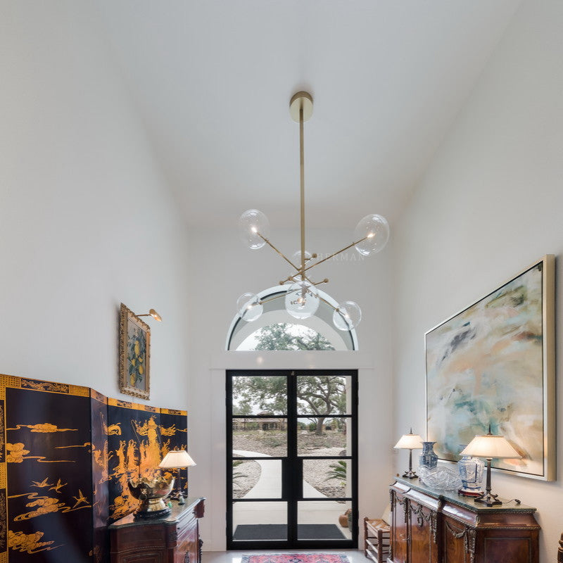 RD15 6 - Light Modern Brass Chandelier - Schwung