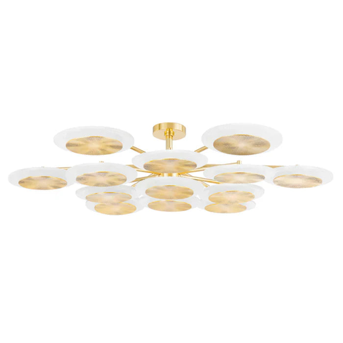 Topaz 13 Light Chandelier, Brass