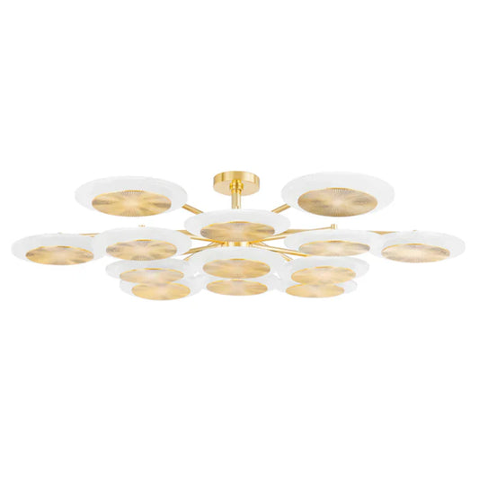 Topaz 13 Light Chandelier, Brass