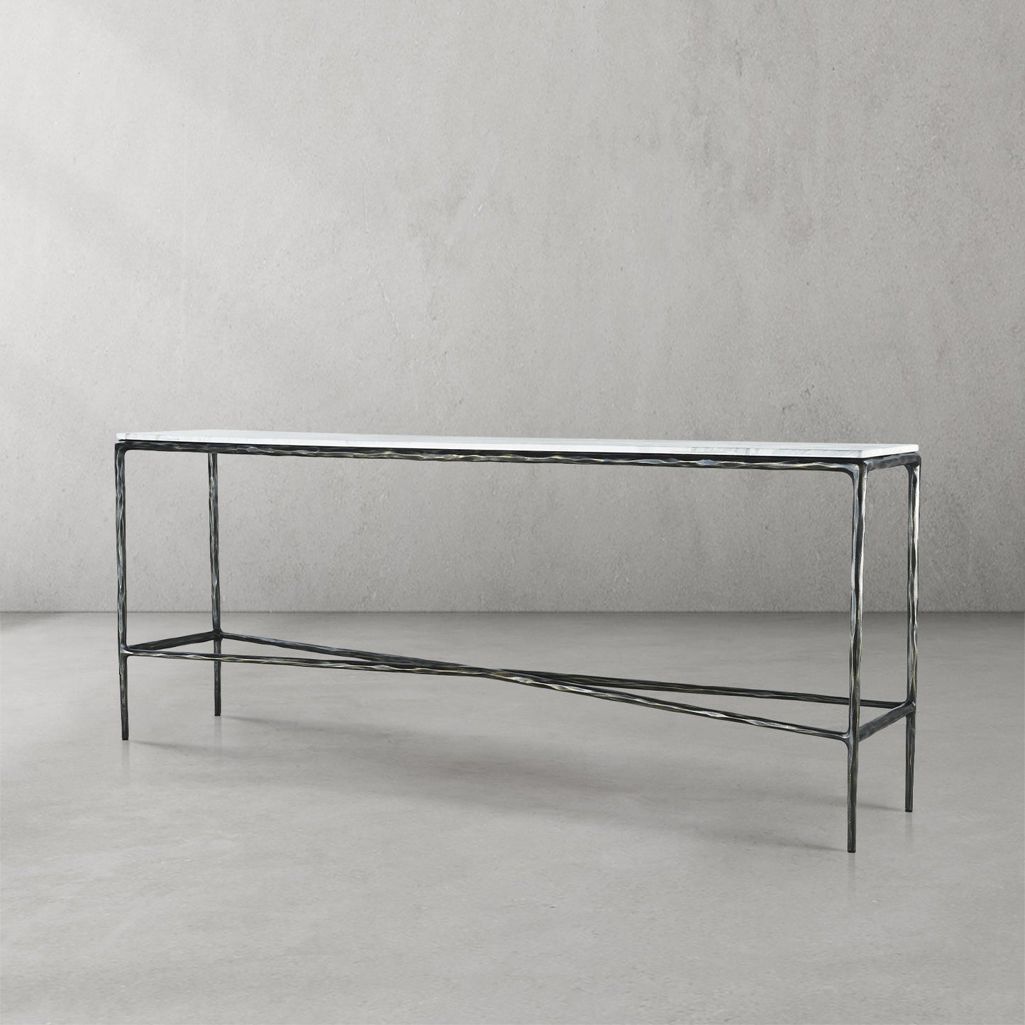 Thaddeus Rectangle Marble Console Table 60" 72"