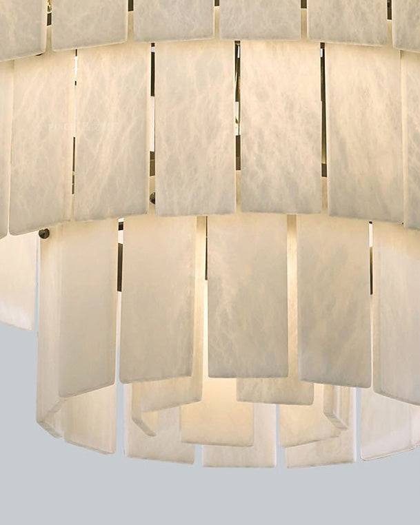 Tiered Alabaster Staircase Chandelier