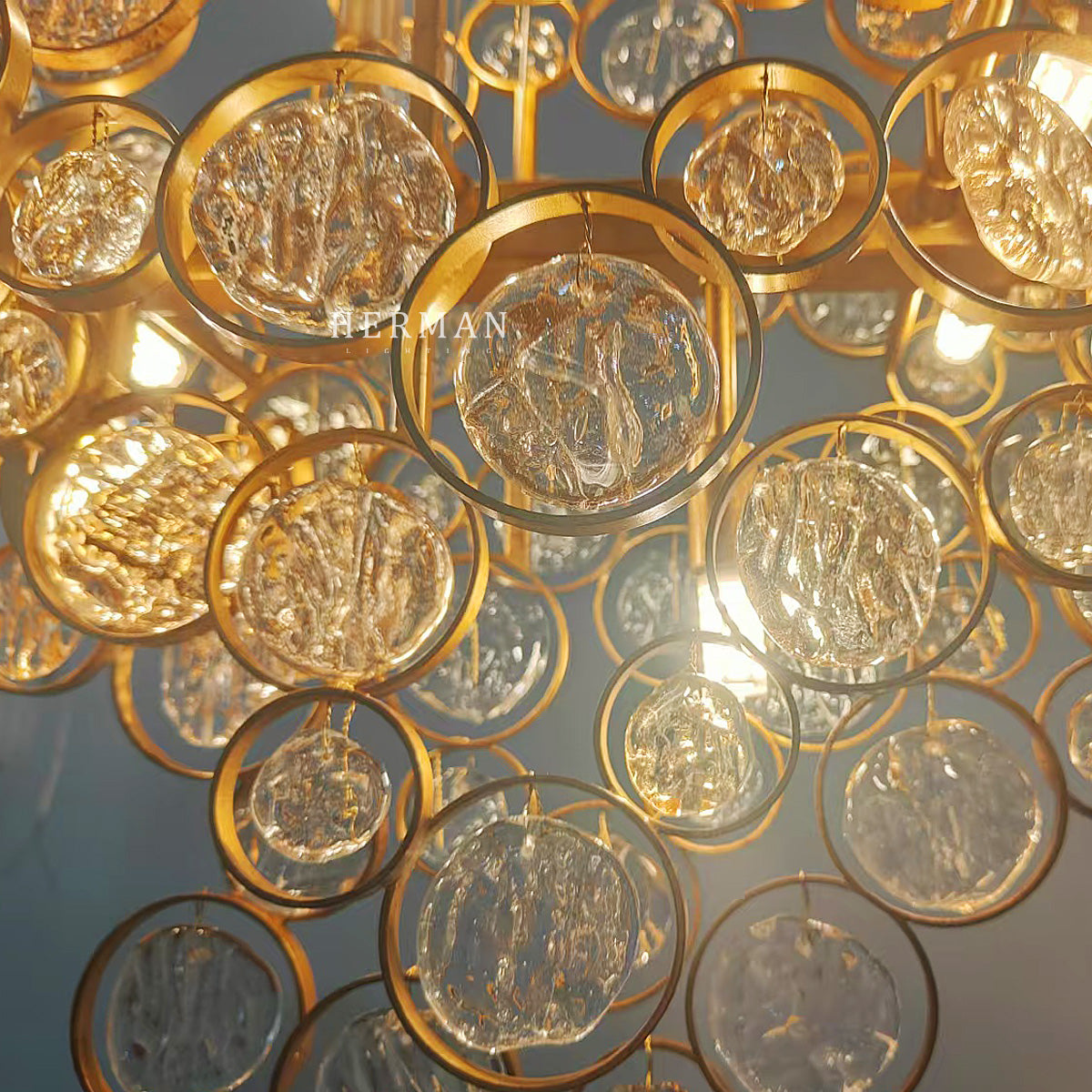 Trento Clustered Glass Linear Chandelier 40"
