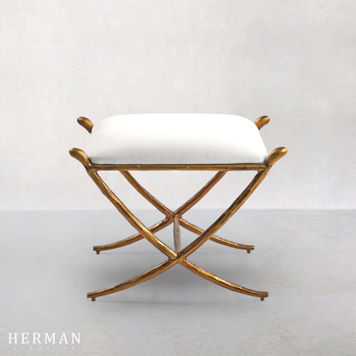 Thaddeus Horn Fabric Base Stool