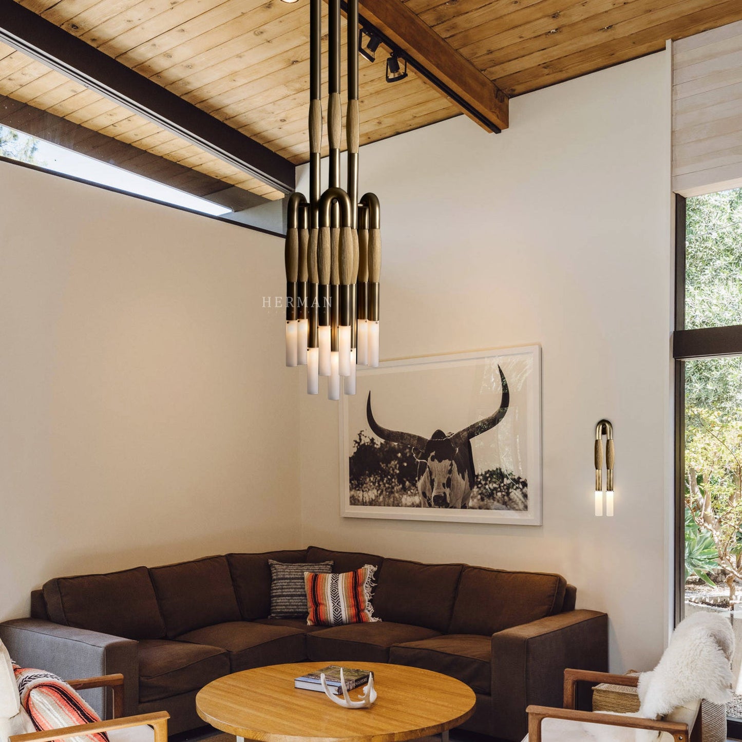 Heritage Horsehair 9-Light Pendant