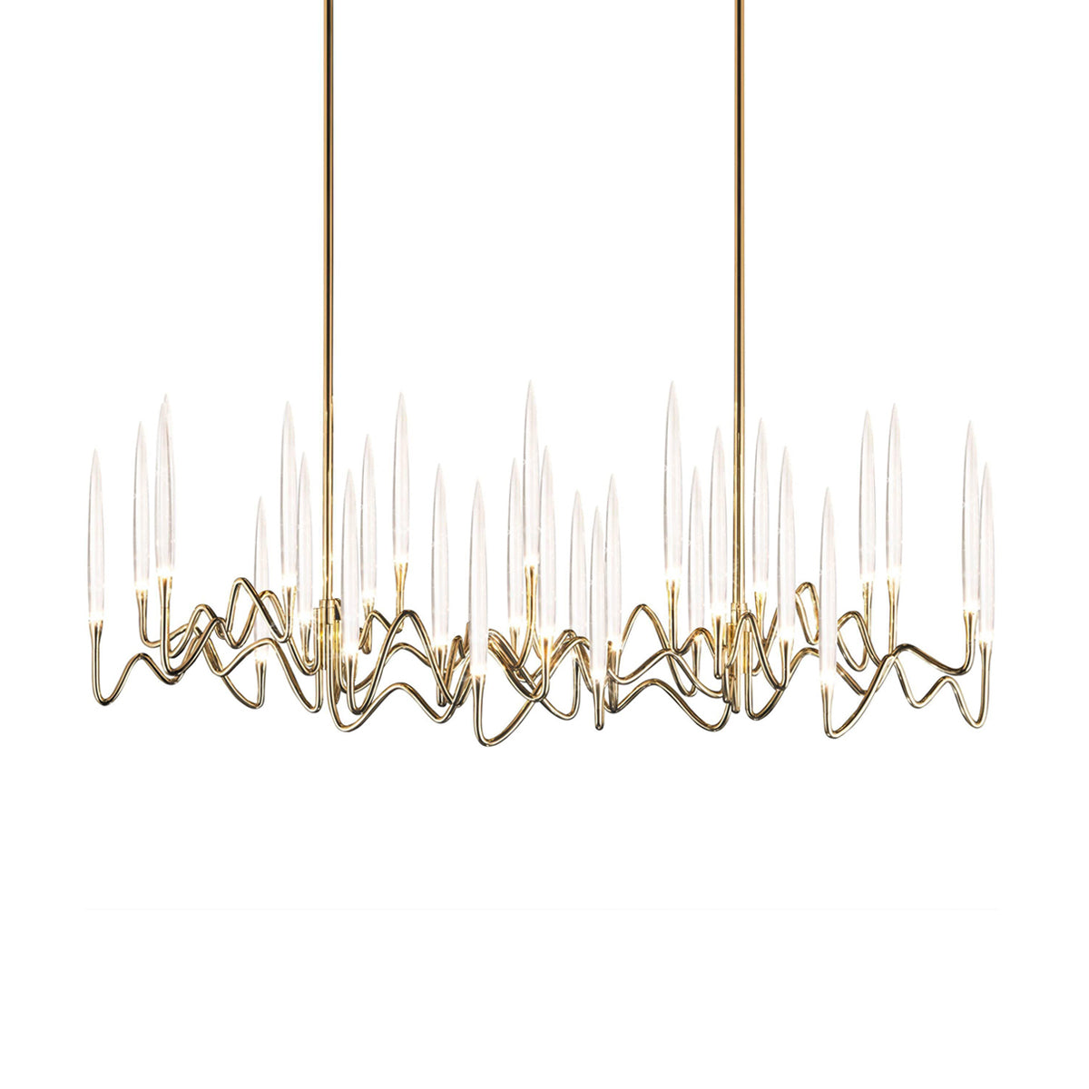 Pezzo Crystal Long Chandelier L78'' 59''  40''
