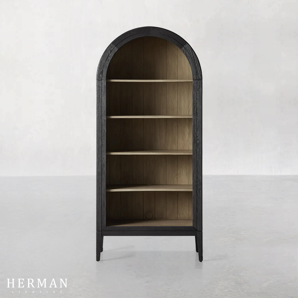 Hattie Open Bookcase in Oak 36"W 46"W