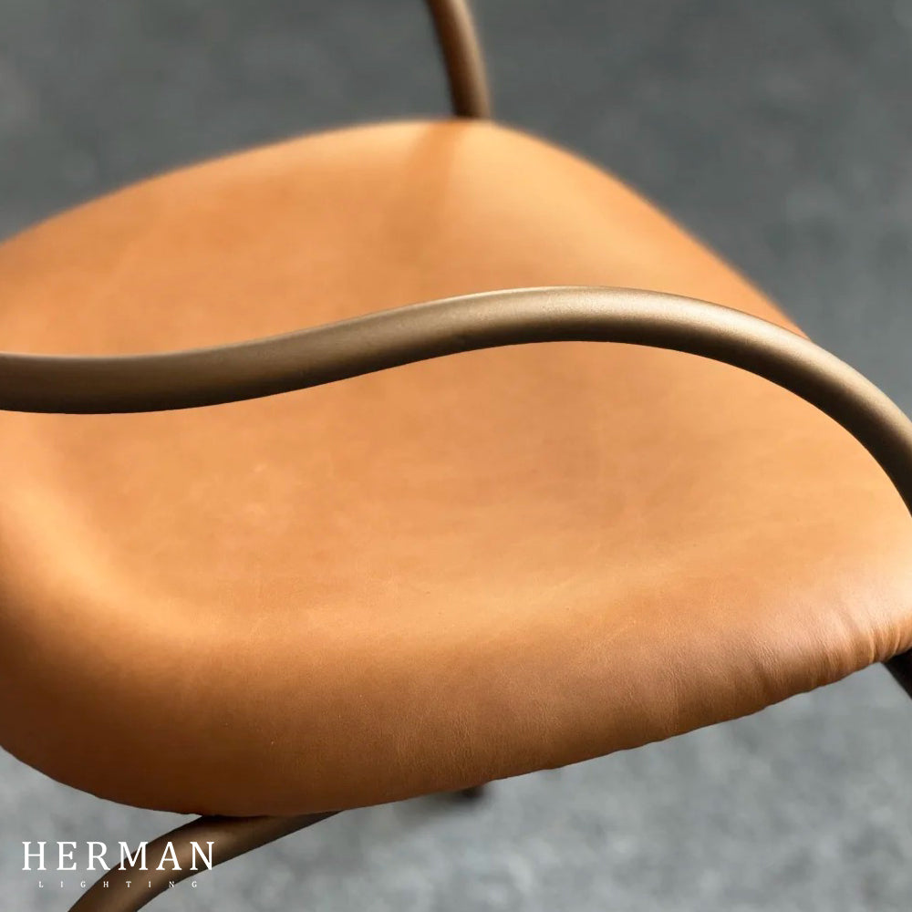 Antique Designer Metal Lounge Chair