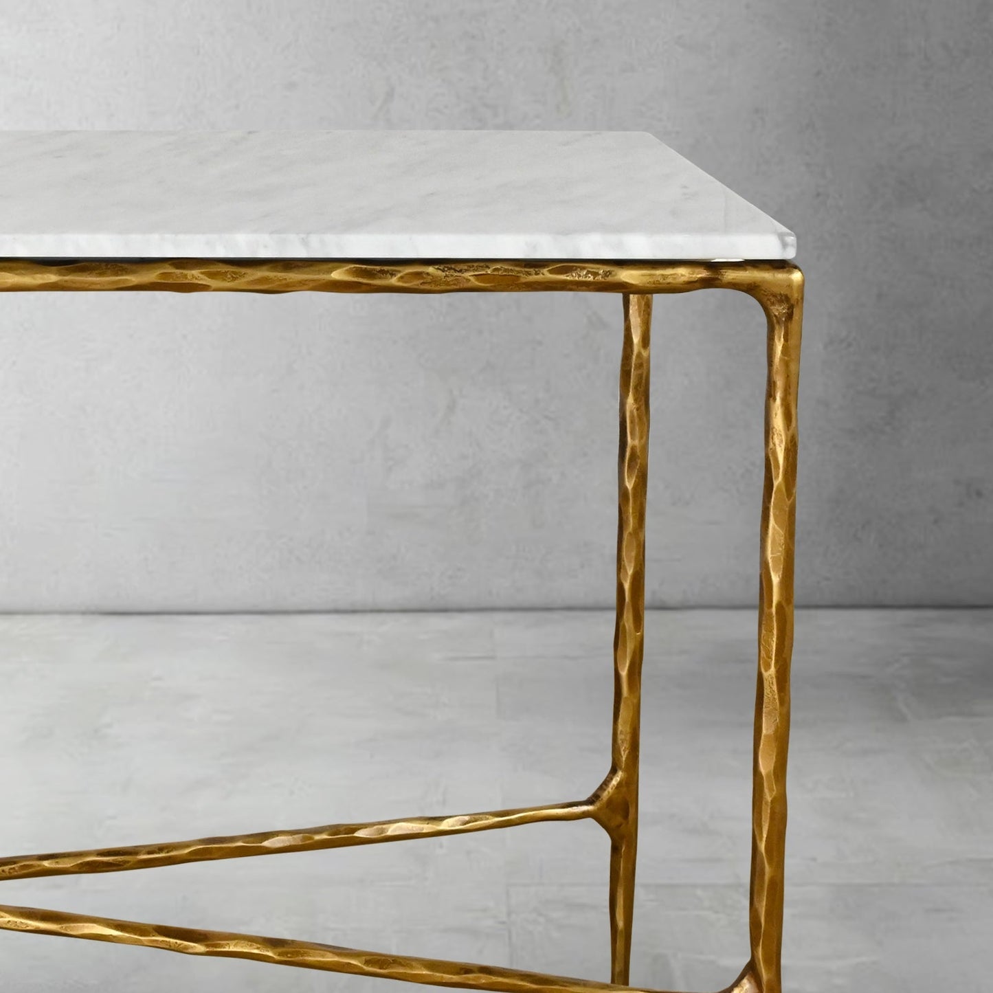 Thaddeus Rectangle Marble Console Table 60" 72"