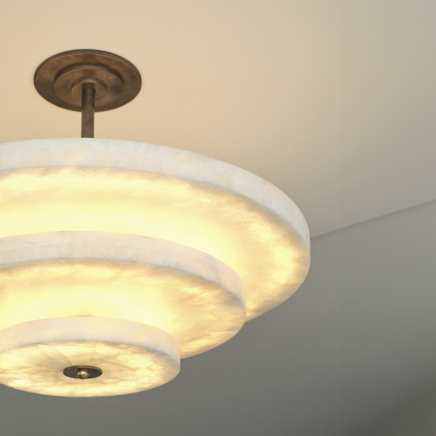 White onyx pendant light