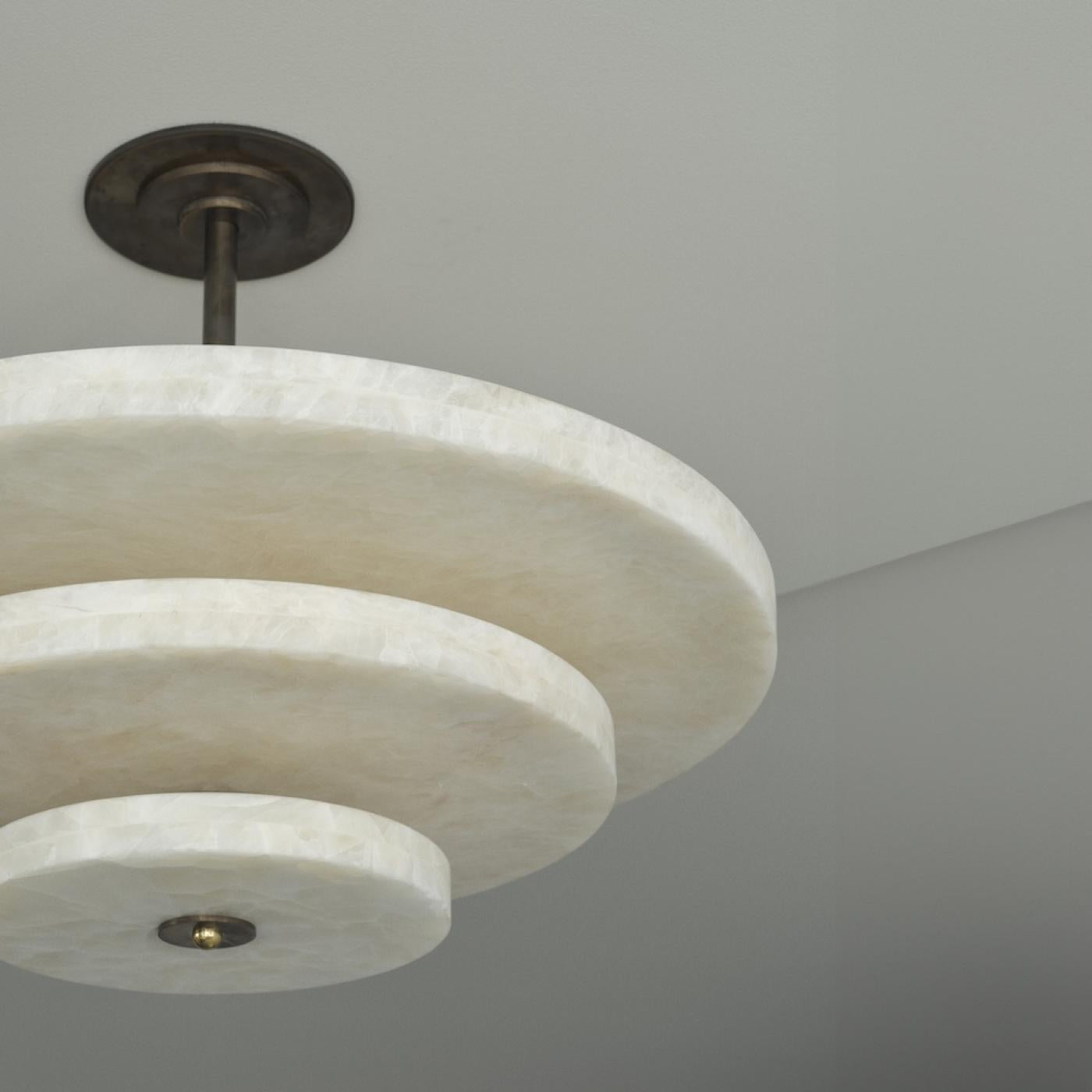 White onyx pendant light