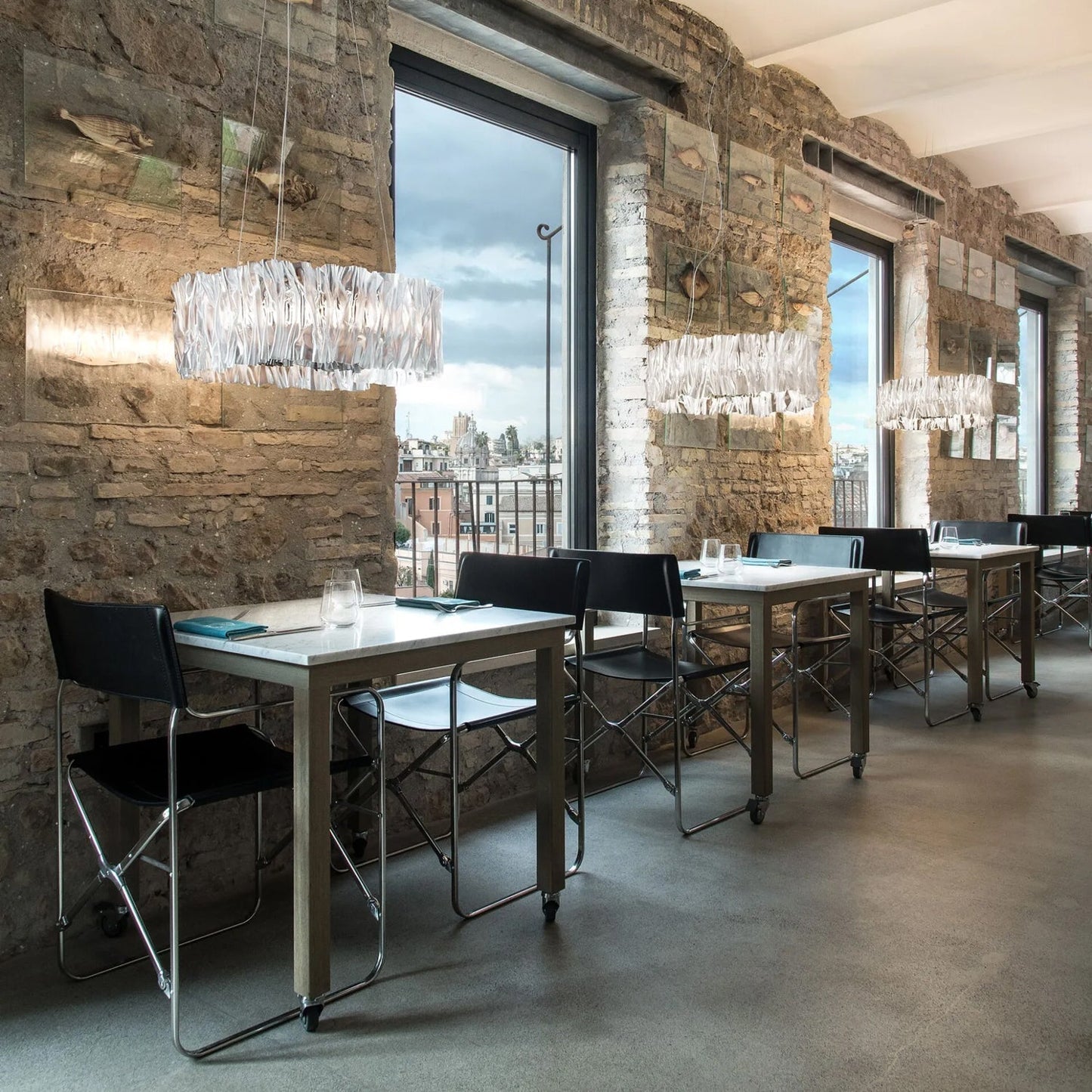 Accordéon Suspension Silver Pendant Light