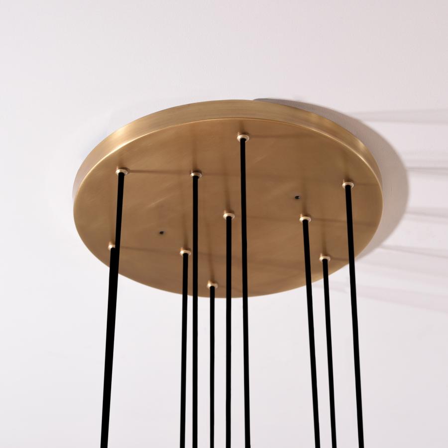 White Ceramics Round Chandelier 18",10-lights