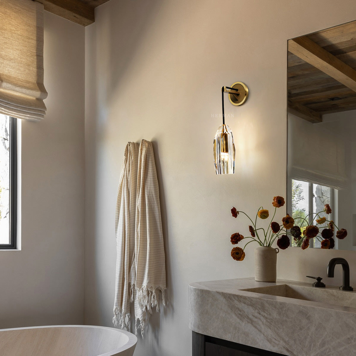 Chapt Crystal Shade Wall Sconce