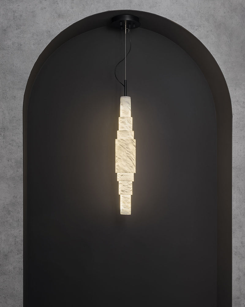 White Alabaster Cluster Pendant Lamp 3-lights for kitchen Island