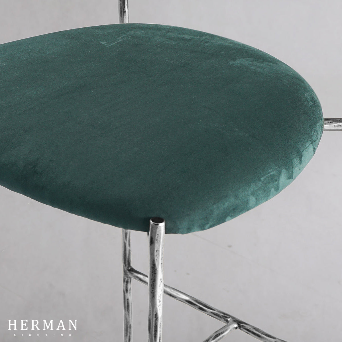 Thaddeus Green Fabric Bar Stool