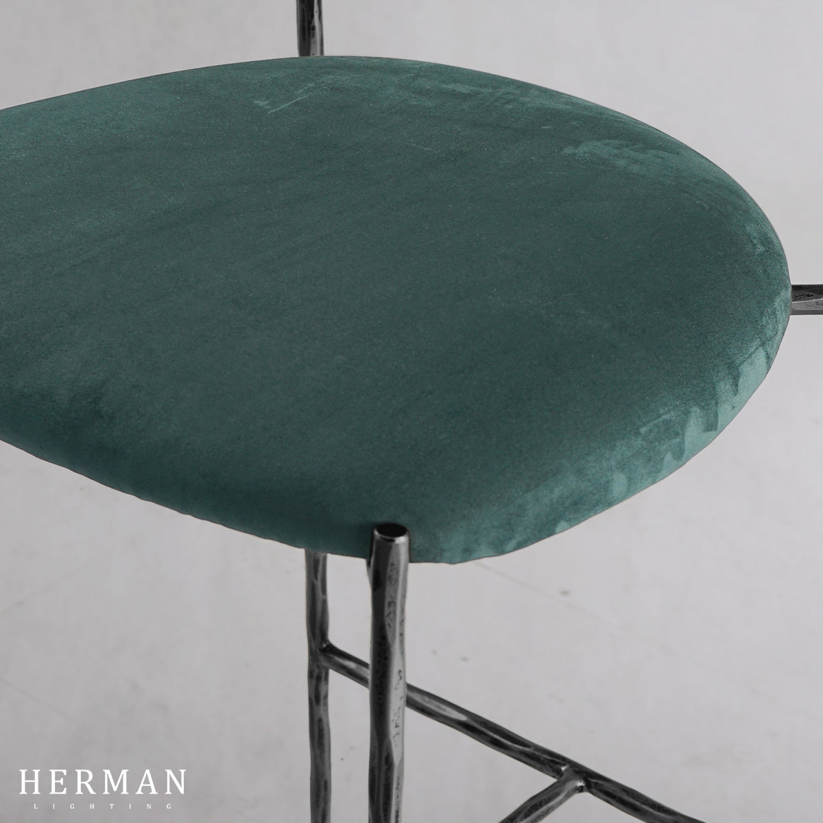 Thaddeus Green Fabric Bar Stool