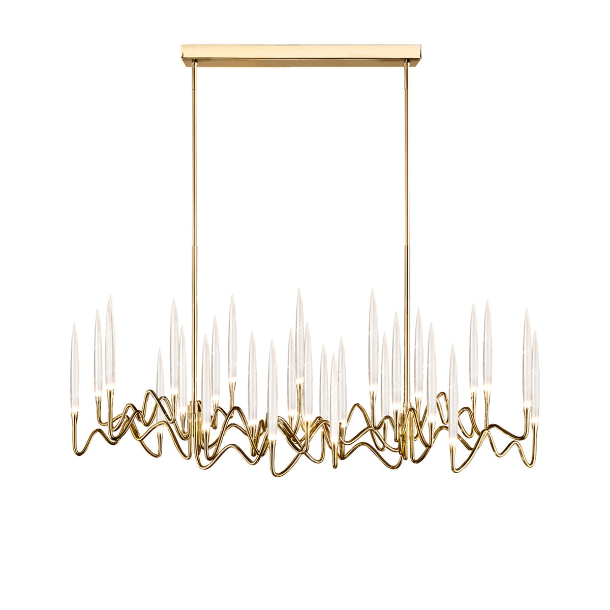 Pezzo Crystal Long Chandelier L78'' 59''  40''