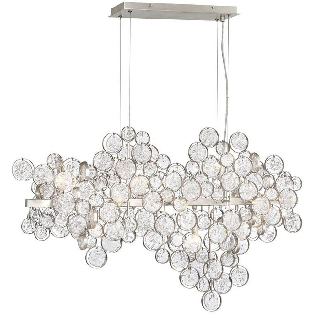 Trento Clustered Glass Linear Chandelier 40"