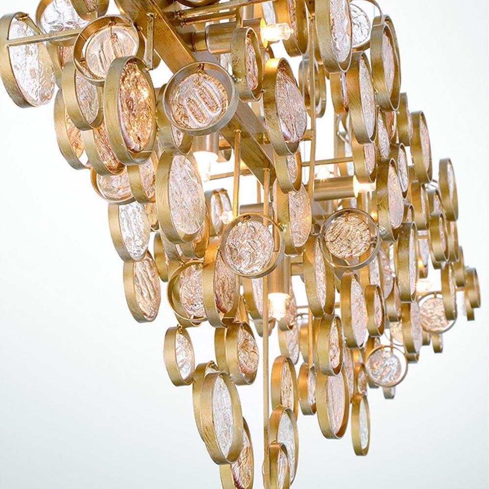 Trento Clustered Glass Linear Chandelier 40"