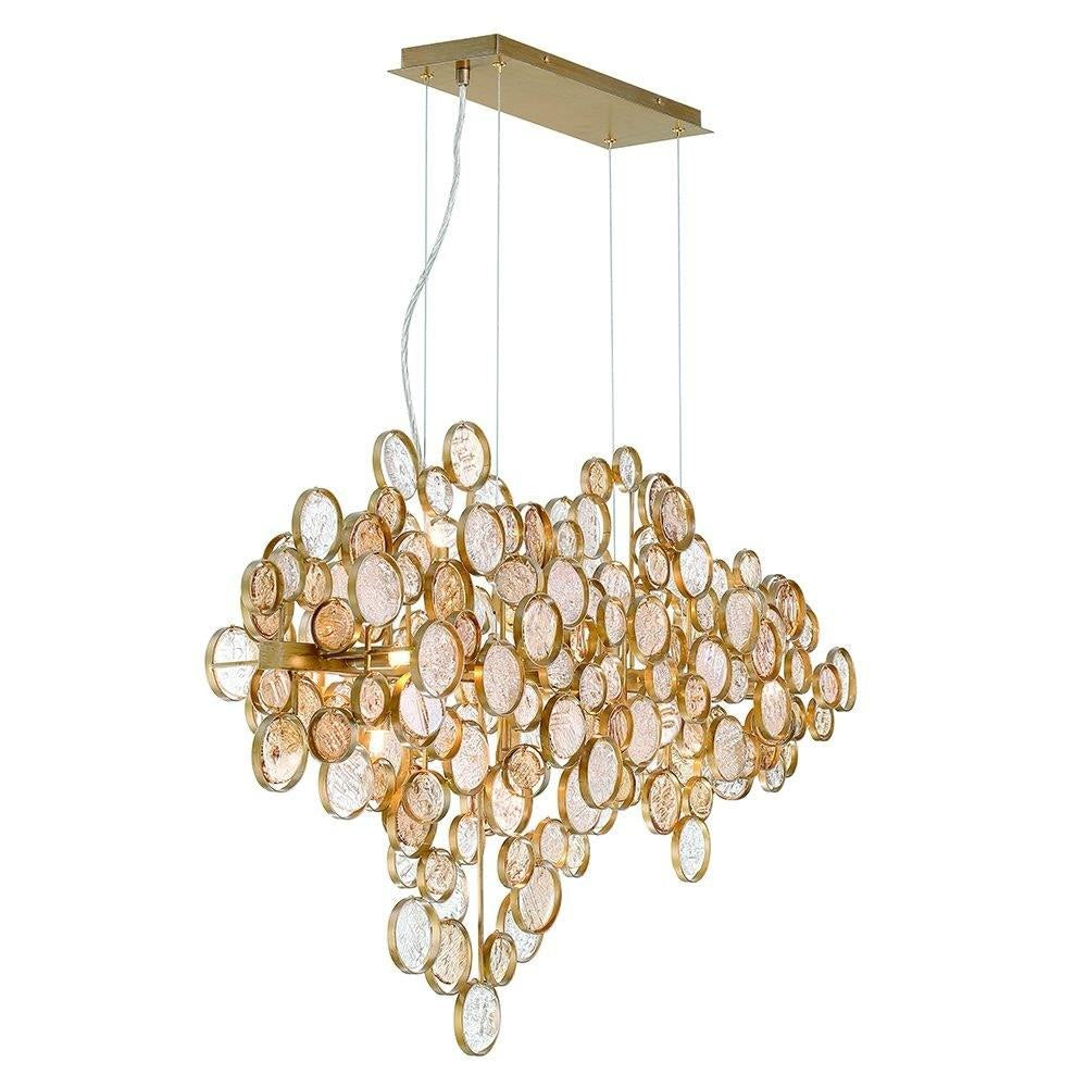Trento Clustered Glass Linear Chandelier 40"