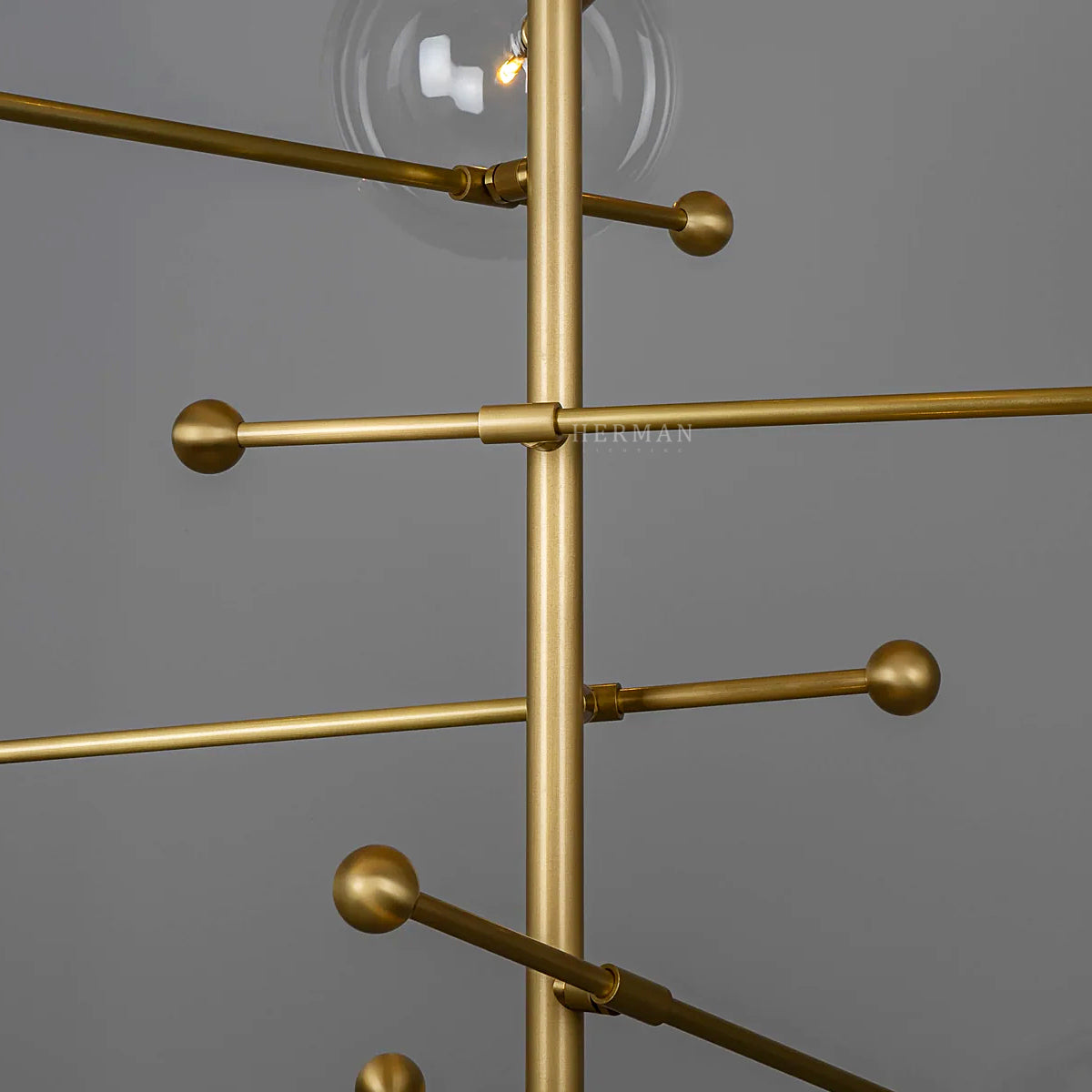 RD15 12-Light Modern Brass Chandelier - Schwung