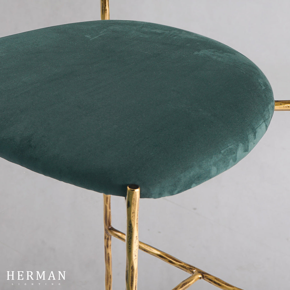 Thaddeus Green Fabric Bar Stool