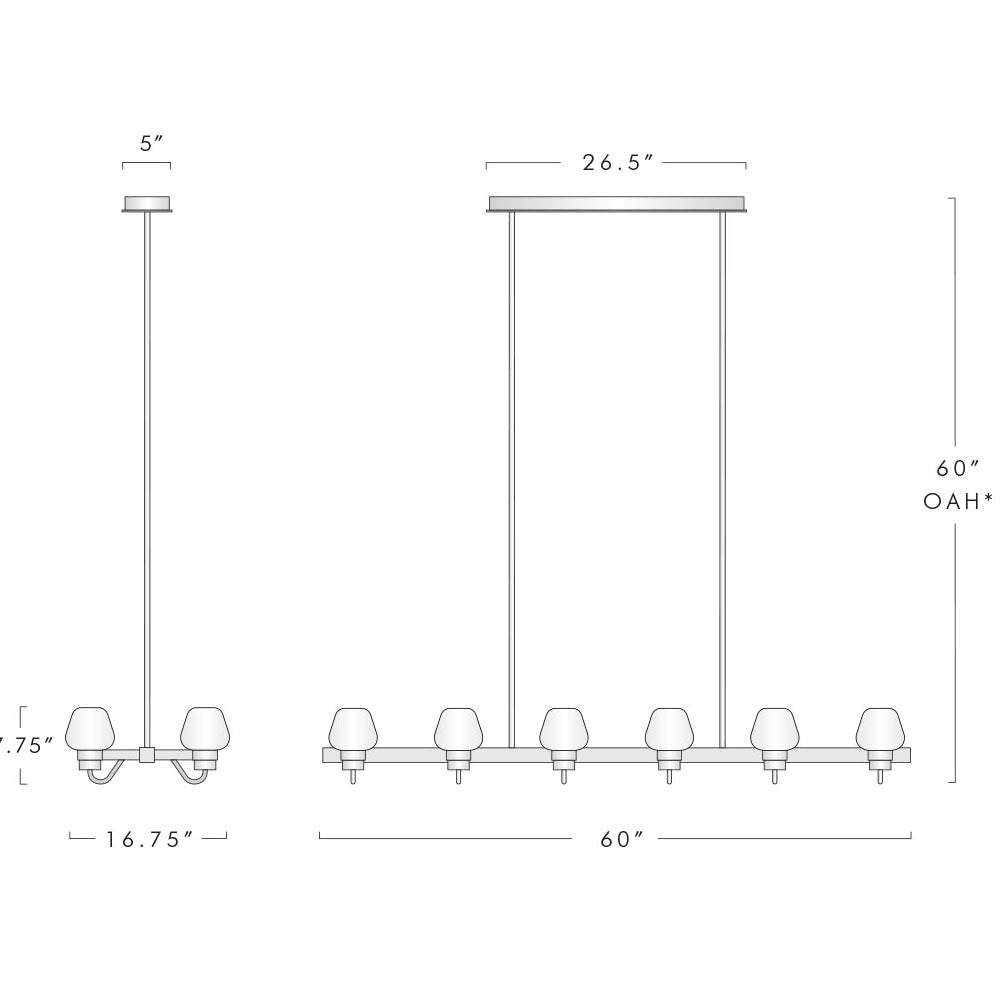 Letitia Linear Crystal Chandelier