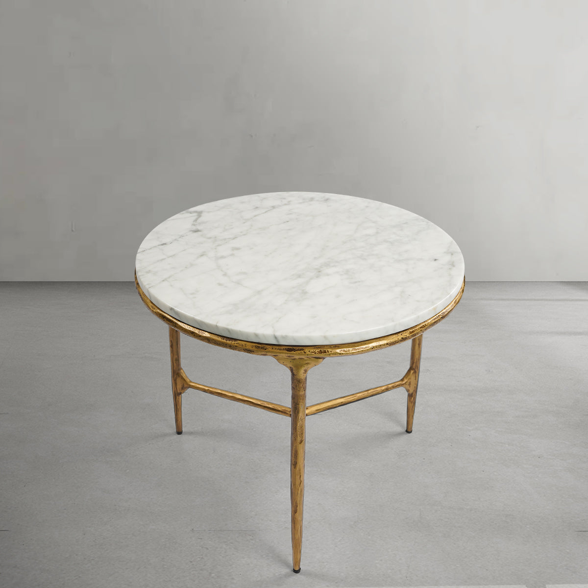Thaddeus Marble Round Side Table 3 Leg 24"D