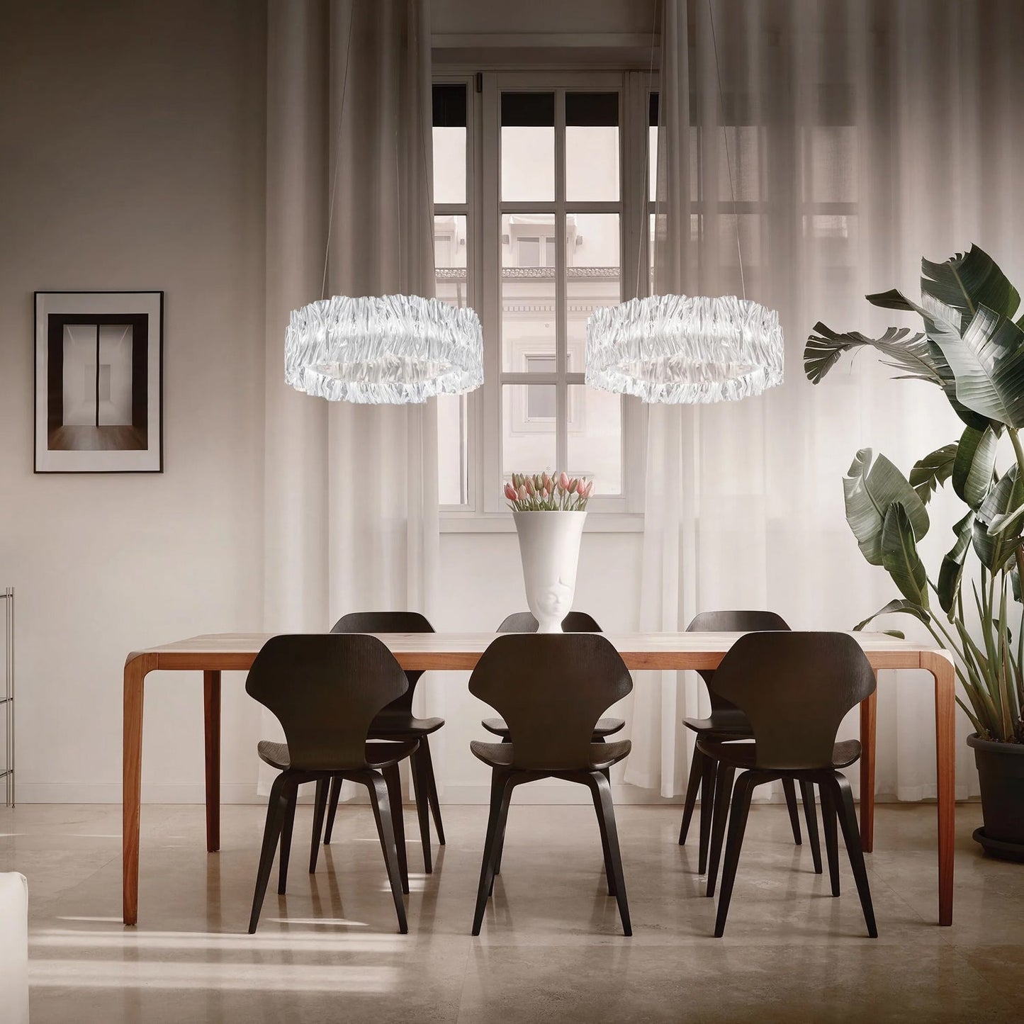 Accordéon Suspension Silver Pendant Light