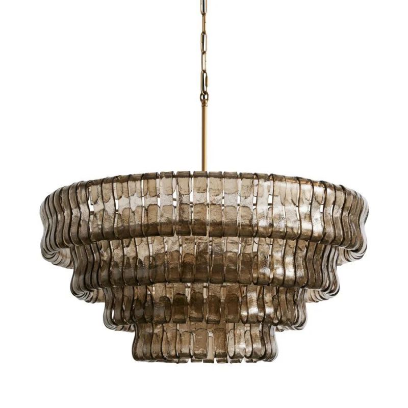 Amor 4-Tier Glass Round Chandelier 36"