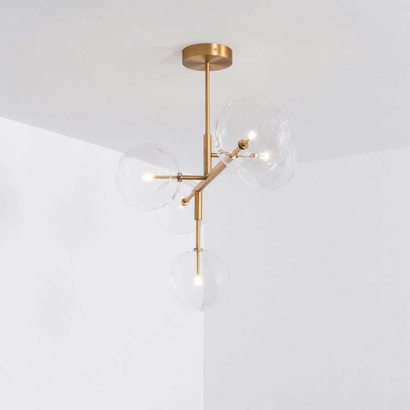 Axis 5-Light Modern Brass Chandelier - Schwung