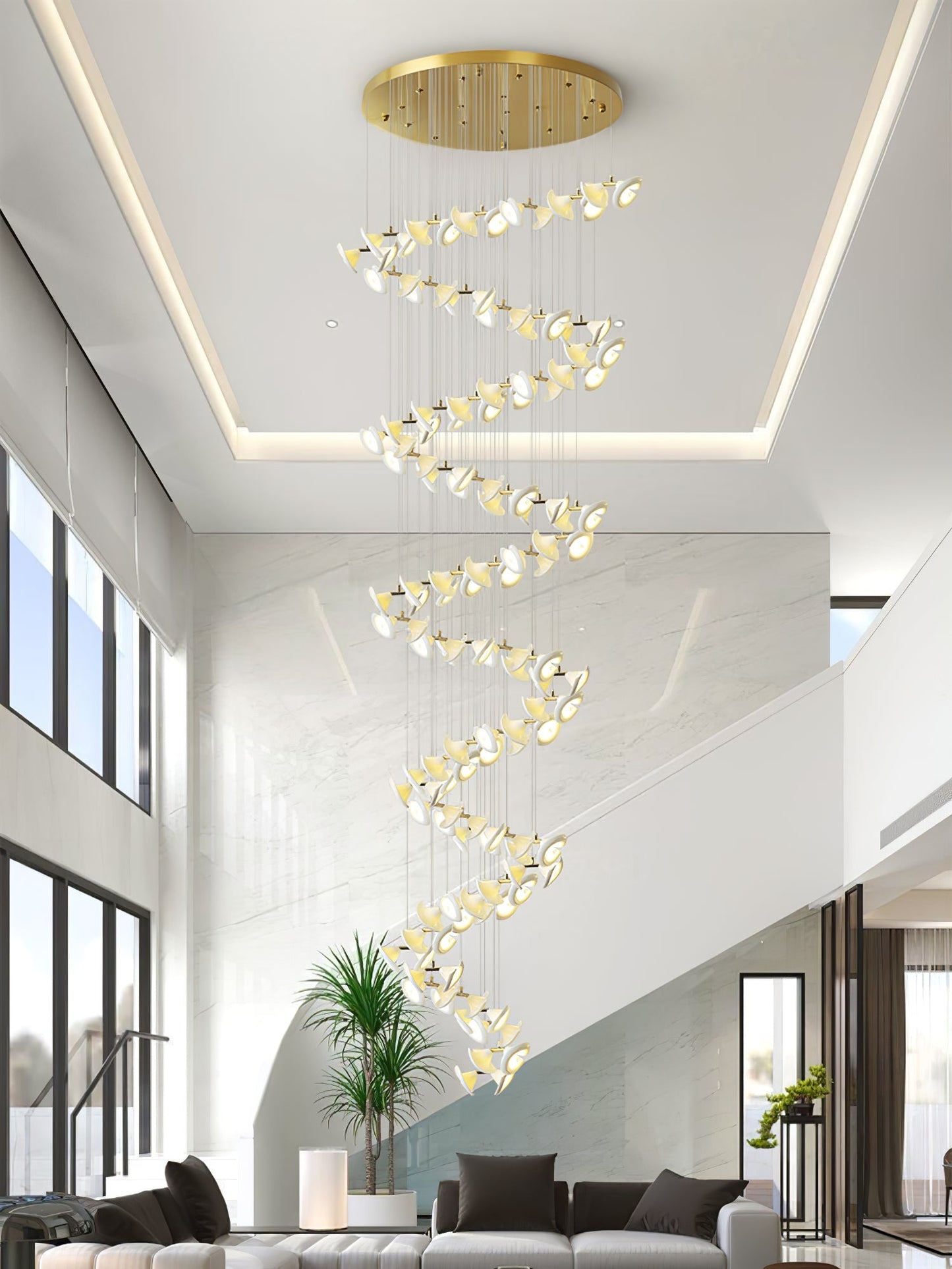 Blossom Double Horn Chandelier
