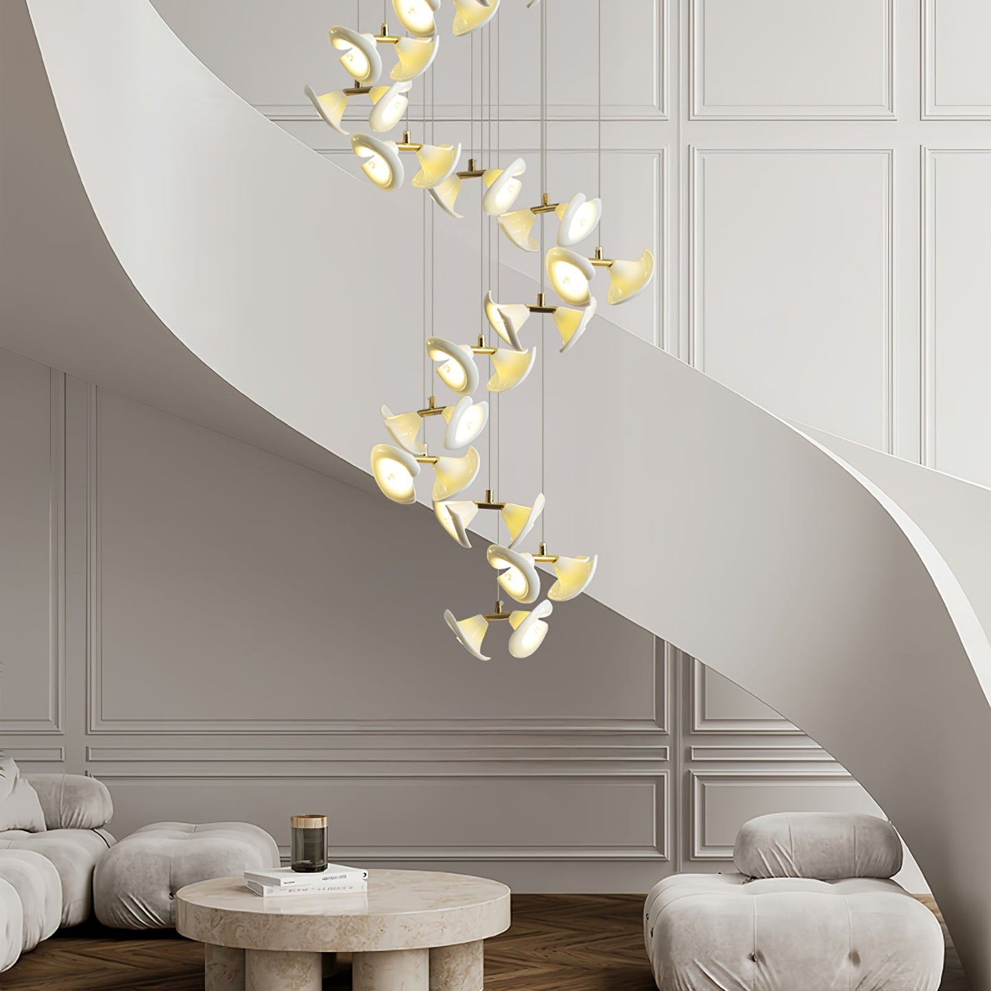 Blossom Double Horn Chandelier