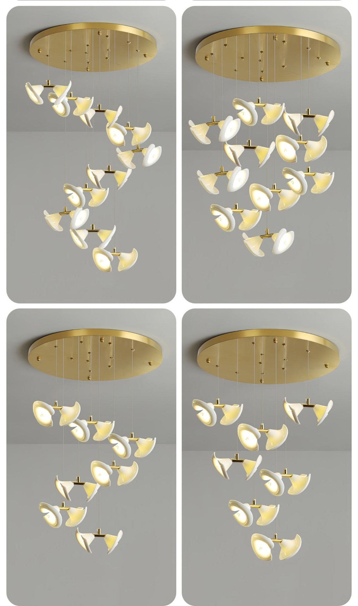 Blossom Double Horn Chandelier