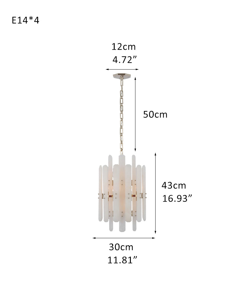 8/10-light Simple Modern Alabaster Large Oval Chandelier 40“45” Dia