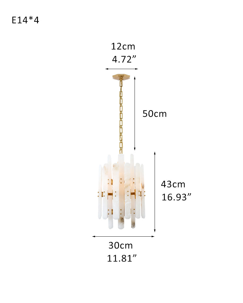 8/10-light Simple Modern Alabaster Large Oval Chandelier 40“45” Dia