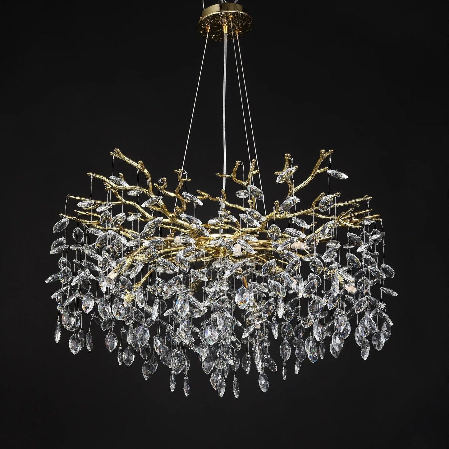 Modern Crystal Branch Chandelier For Living Room