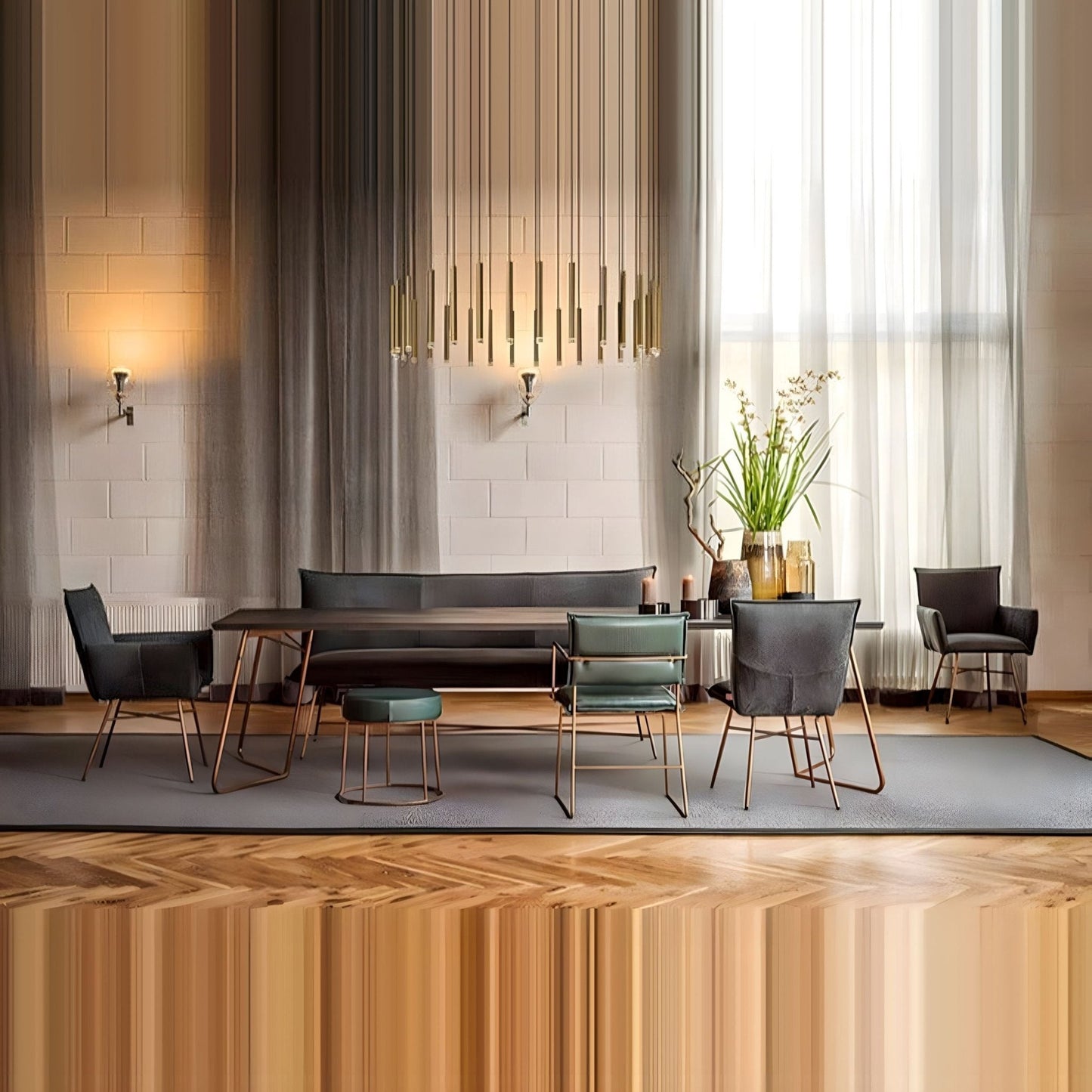 Tube chandelier
