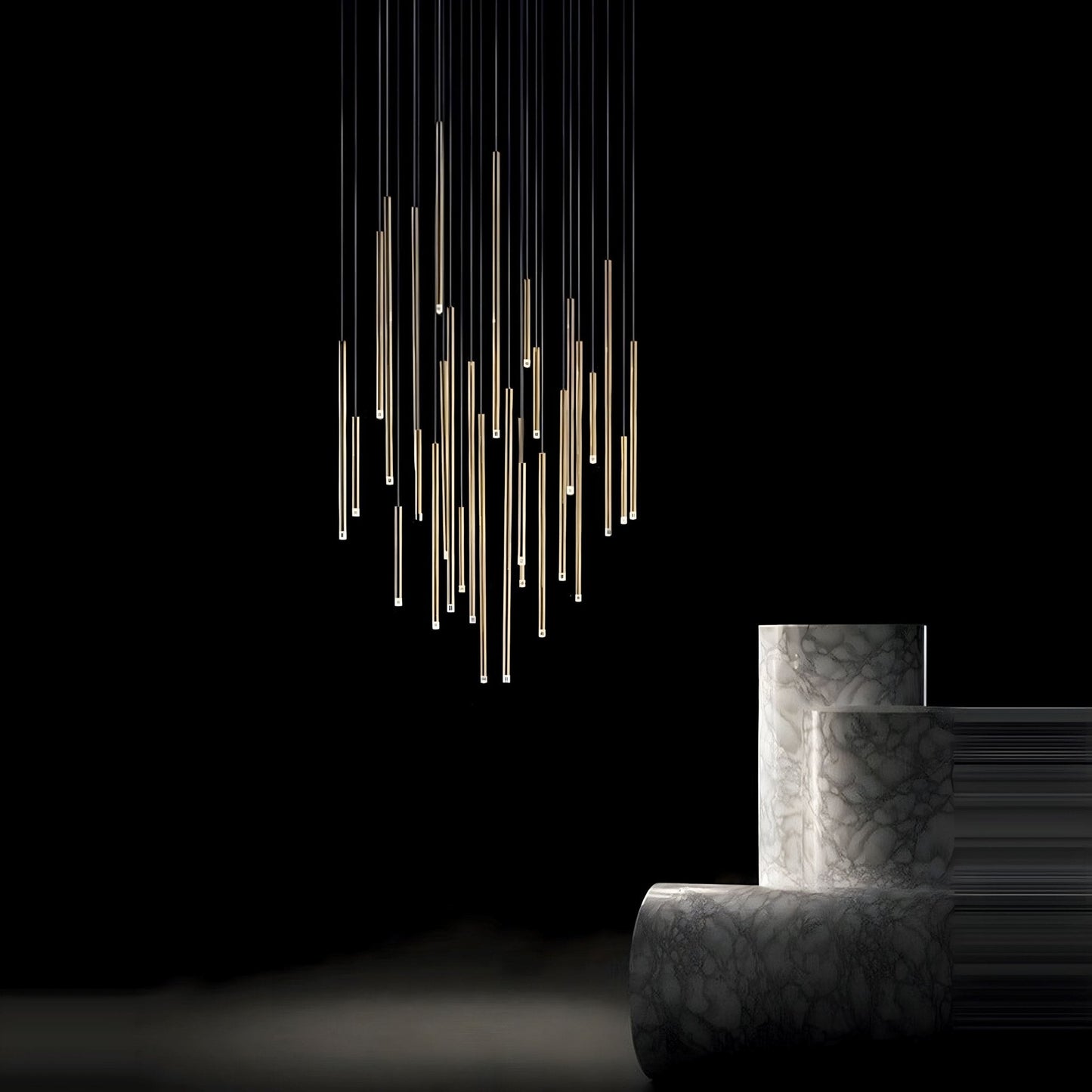 Tube chandelier