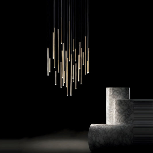 Tube chandelier