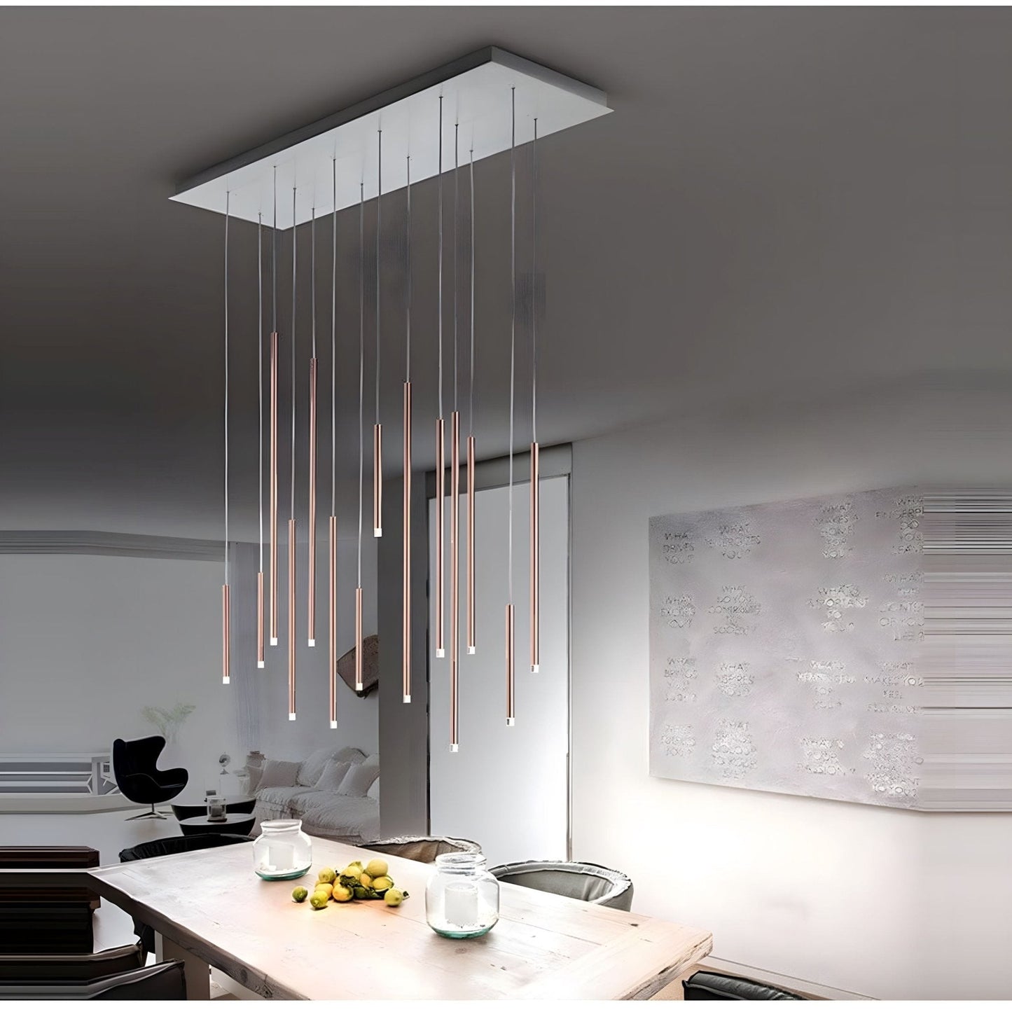 Tube chandelier